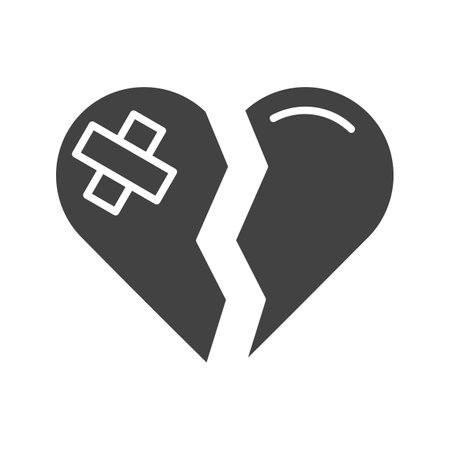 Broken Heart Icon Image.のイラスト素材