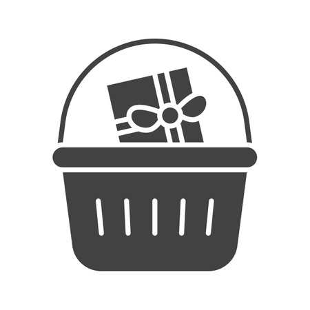 Gifts in Basket Icon Image.のイラスト素材