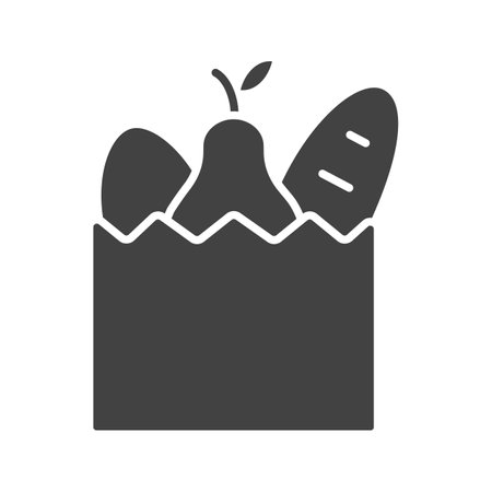 Grocery Bag Icon Image.のイラスト素材
