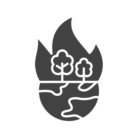 Habitat Destruction Icon Image.のイラスト素材