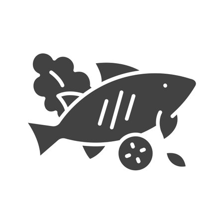 Salmon Icon Image.のイラスト素材