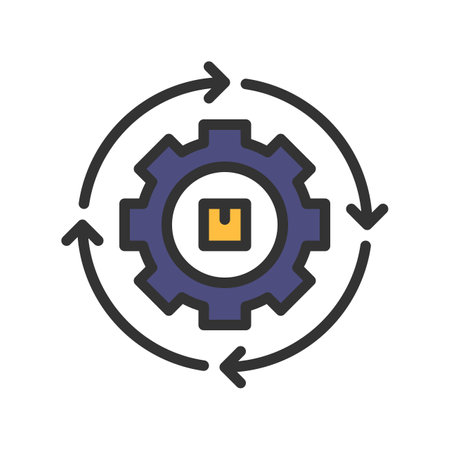 Agile Manufacturing Icon Image.のイラスト素材