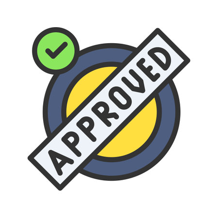 Approved Icon Image.のイラスト素材