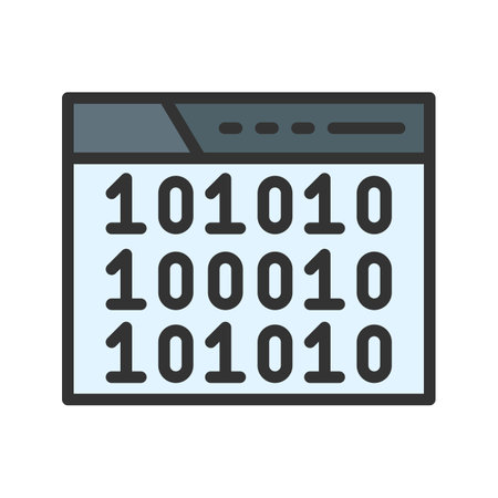Binary Code Icon Image.のイラスト素材
