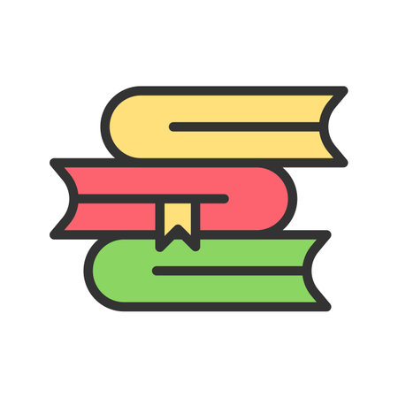 Books Stack Icon Image.のイラスト素材