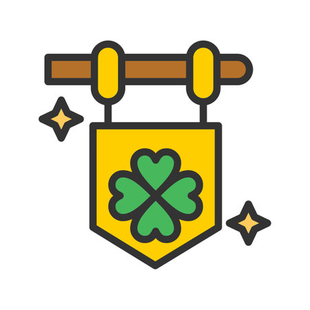 Clover Flag Icon Image.のイラスト素材