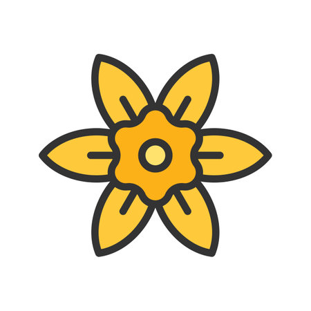 Daffodils Icon Image.のイラスト素材