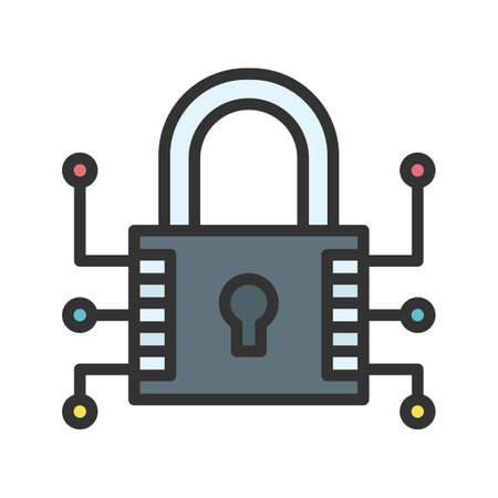 Data Encryption Icon Image.のイラスト素材
