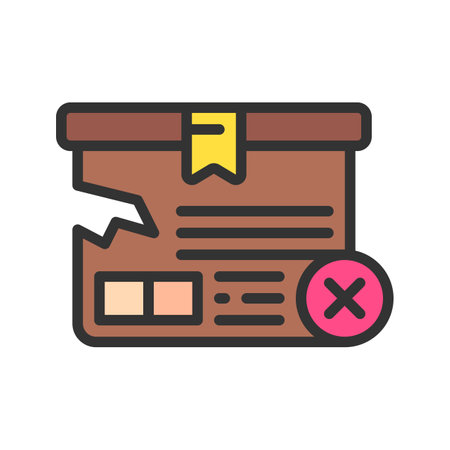 Delivery Box Rejected Icon Image.のイラスト素材