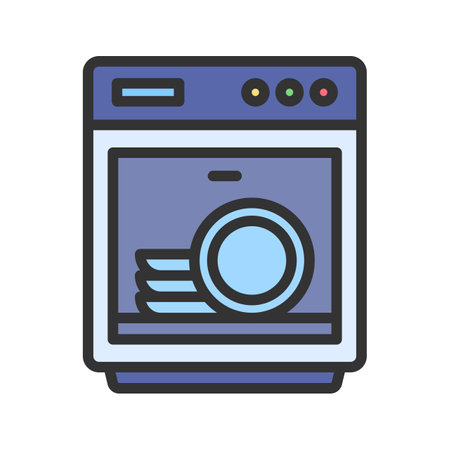 Dish Washer Icon Image.のイラスト素材