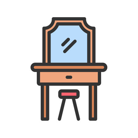 Dressing Table Icon Image.のイラスト素材