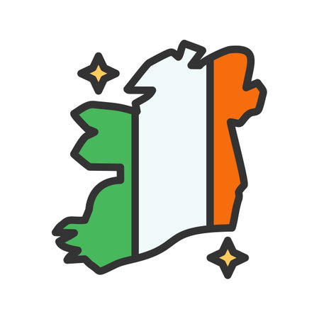 Ireland Map Icon Image.のイラスト素材
