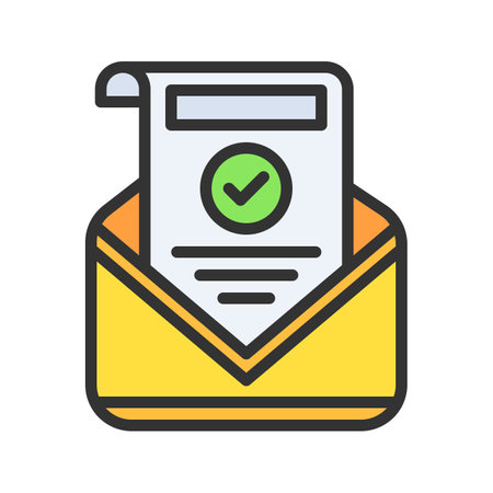 Letter Approved Icon Image.のイラスト素材