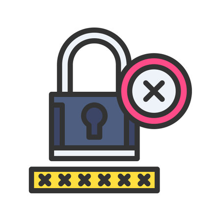 Password Rejected Icon Image.のイラスト素材