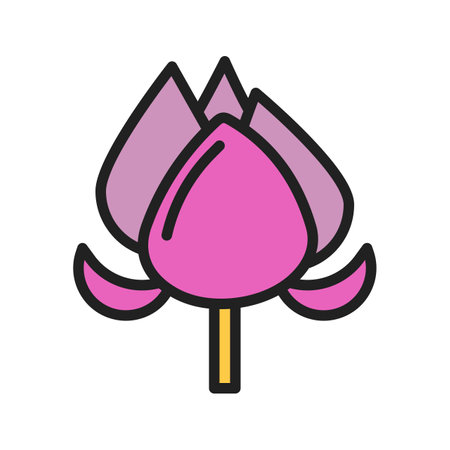 Peony Icon Image.のイラスト素材