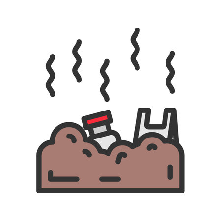 Plastic Pollution Icon Image.のイラスト素材