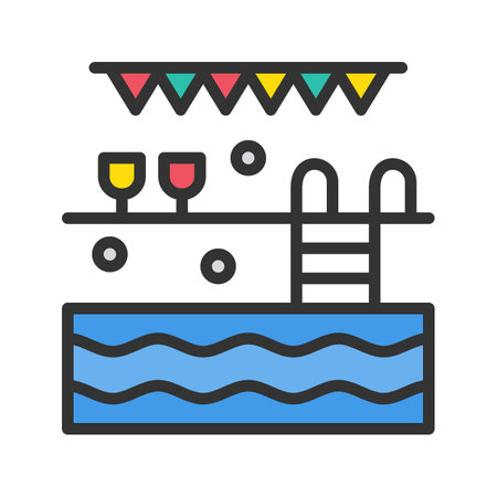 Pool Party Icon Image.のイラスト素材