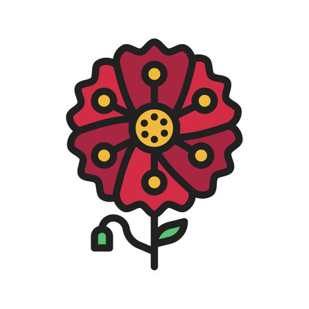 Poppy Icon Image.のイラスト素材