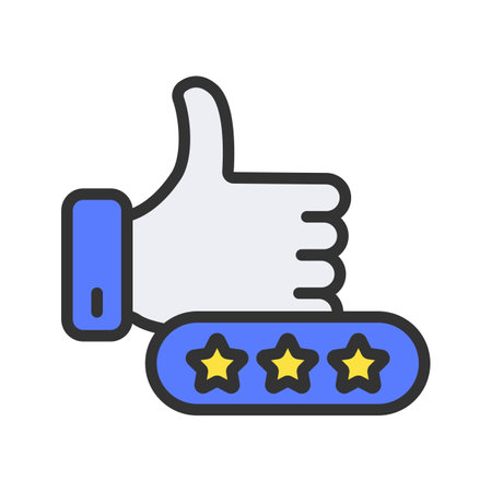 Positive Review Icon Image.のイラスト素材