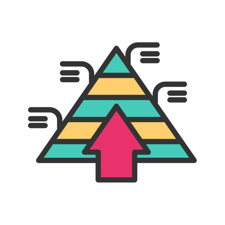 Pyramids of Needs Icon Image.のイラスト素材