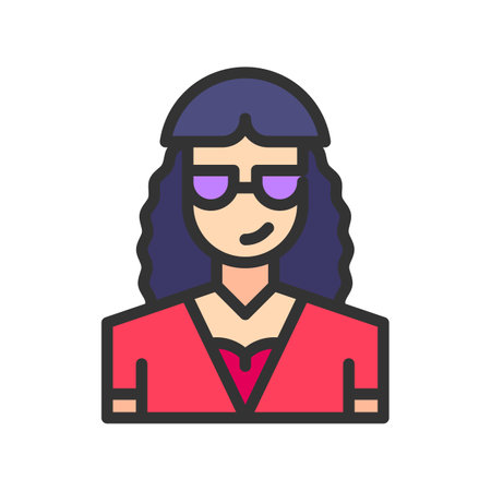 Stylist Female Icon Image.のイラスト素材
