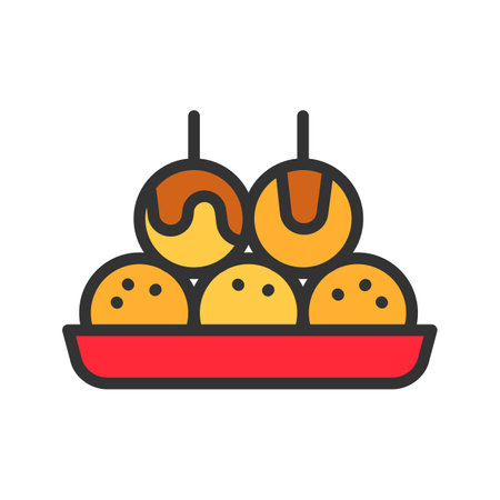 Takoyaki Icon Image.のイラスト素材