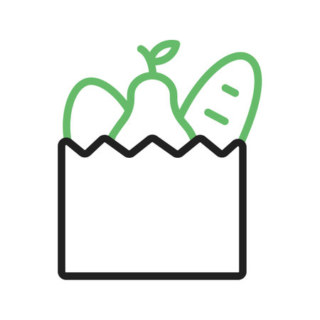 Grocery Bag Icon Image.のイラスト素材