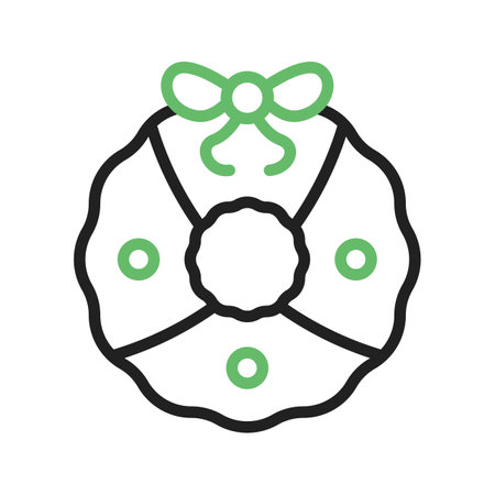 Wreath Icon Image.のイラスト素材