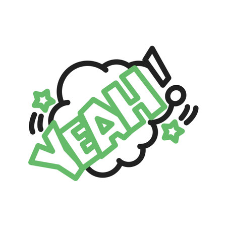 Yeah Bubble Icon Image.のイラスト素材