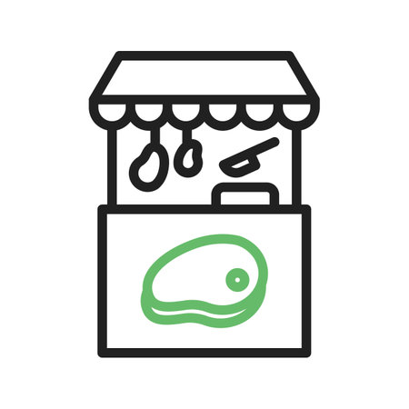 Meat Stall icon vector image.のイラスト素材