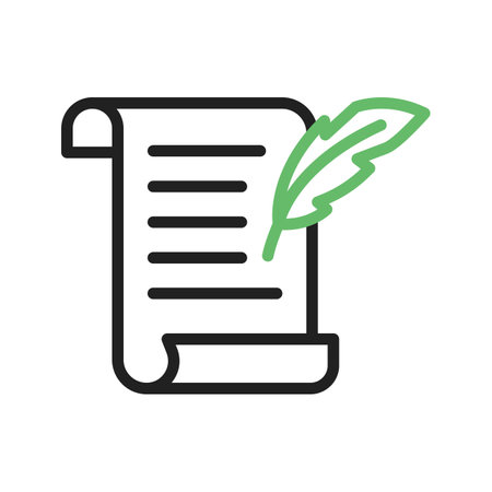Scroll icon vector image.のイラスト素材