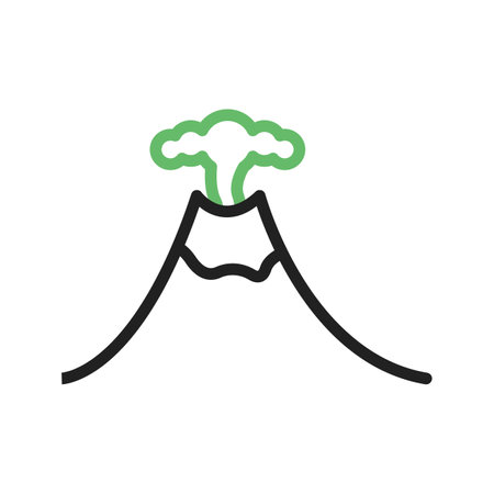 Volcano icon vector image.のイラスト素材