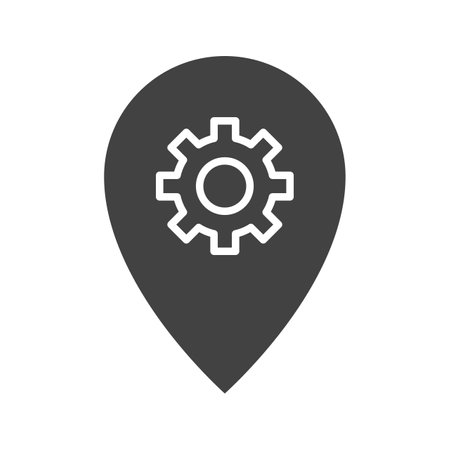 Location Settings icon vector image.のイラスト素材