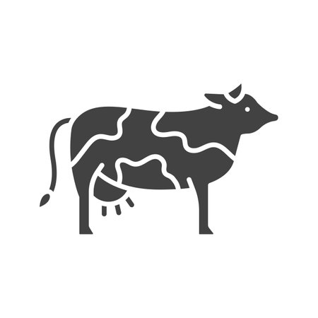 Cow icon vector image.のイラスト素材