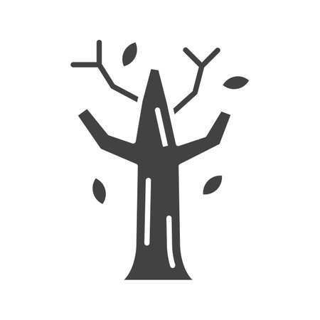 Deciduous Tree icon vector image.のイラスト素材