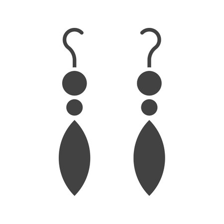 Earrings icon vector image.のイラスト素材