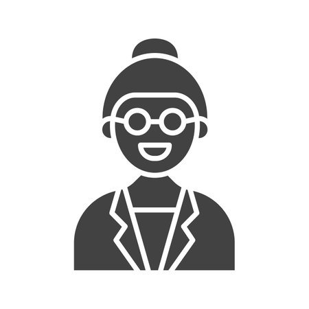 Female Professor icon vector image.のイラスト素材
