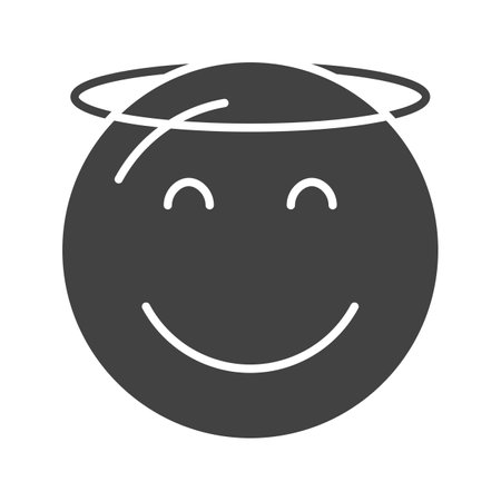Smiling Face with Halo icon vector image.のイラスト素材