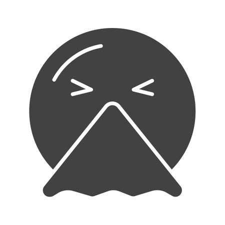 Sneezing Face icon vector image.のイラスト素材