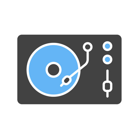 Record Player icon vector image.のイラスト素材