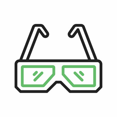 3D glasses icon vector image.のイラスト素材