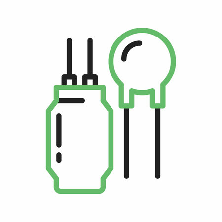 Capacitor icon vector image.のイラスト素材