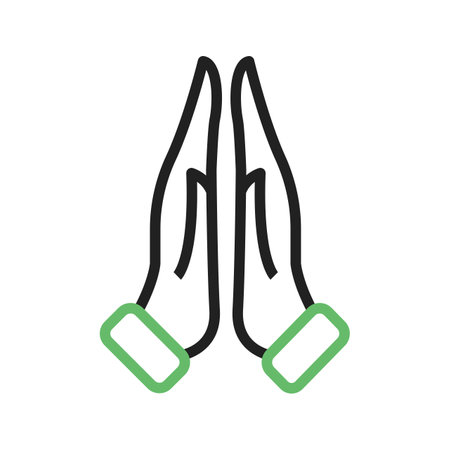 Folded Hands icon vector image.のイラスト素材