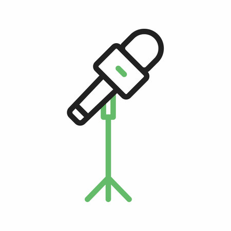 Mic Stand icon vector image.のイラスト素材