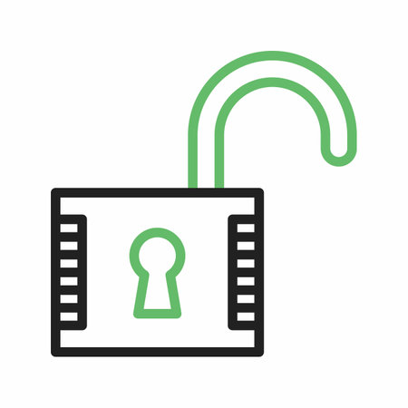 Open Lock icon vector image.のイラスト素材