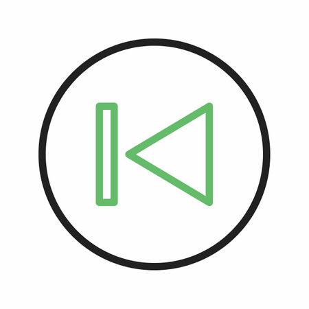 Previous Track icon vector image.のイラスト素材