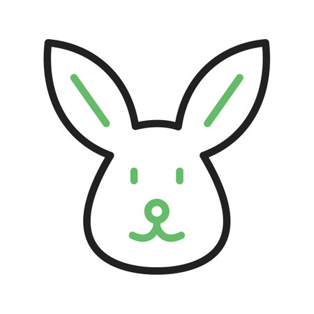 Rabbit Face icon vector image.のイラスト素材