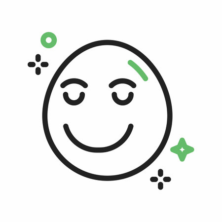 Relieved Face icon vector image.のイラスト素材