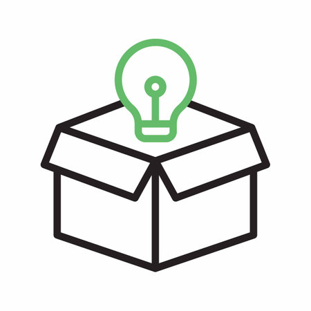 Think Out of the Box icon vector image.のイラスト素材