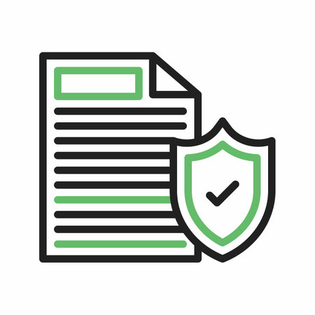 Secure Document icon vector image.のイラスト素材
